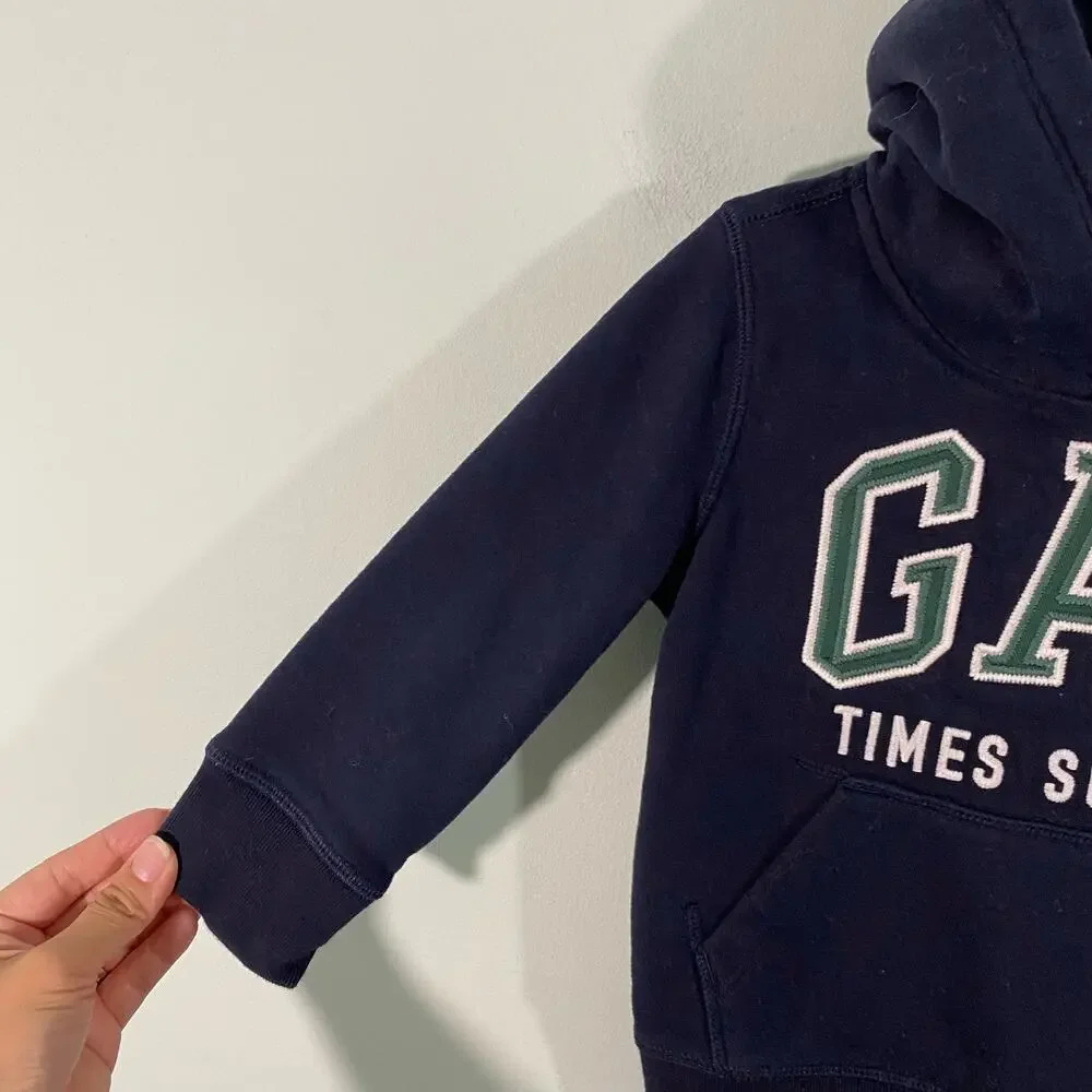 GAP Boy's Navy NYC Times Square Souvenir Pullover Hoodie Size 2 Yrs